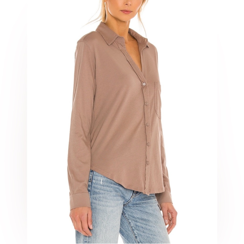 Bobi Light Weight Jersey Button Up In Java Size M… - image 2